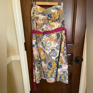 Torrid Strapless Paisley Dress - Size 12 - EUC